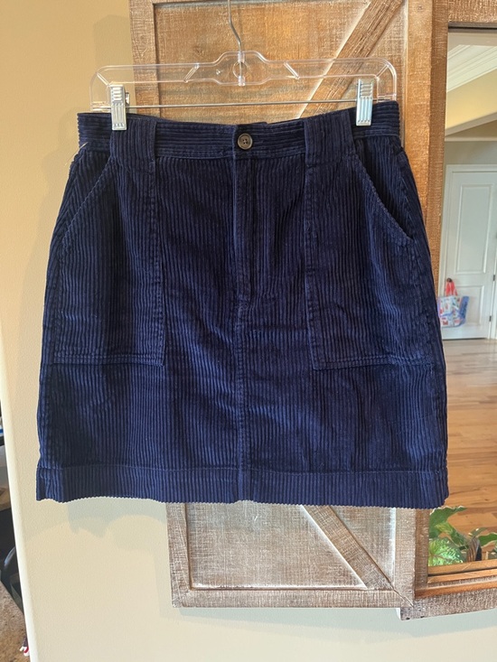 Gap Navy Blue Corduroy Skirt Women’s 8 Tall - Picture 2 of 8